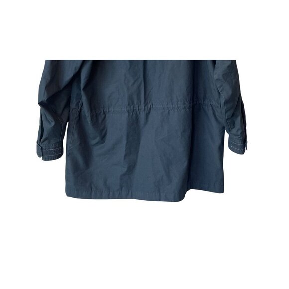 Vintage Eddie Bauer Chore Coat Womens Large Wool Work Barn Jacket Hooded Blue - Picture 7 of 10